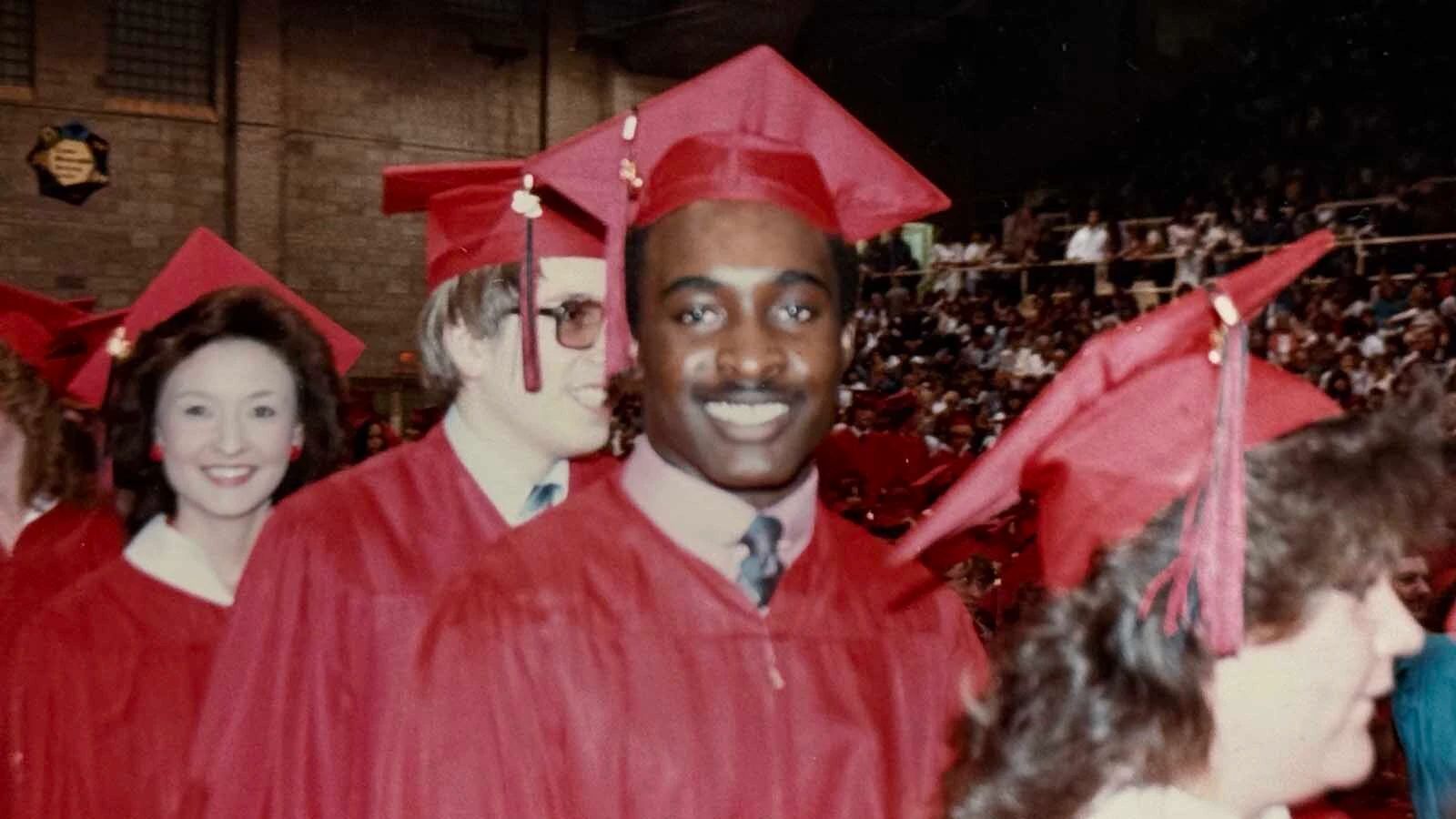 André Rudolph graduates with a law degree.