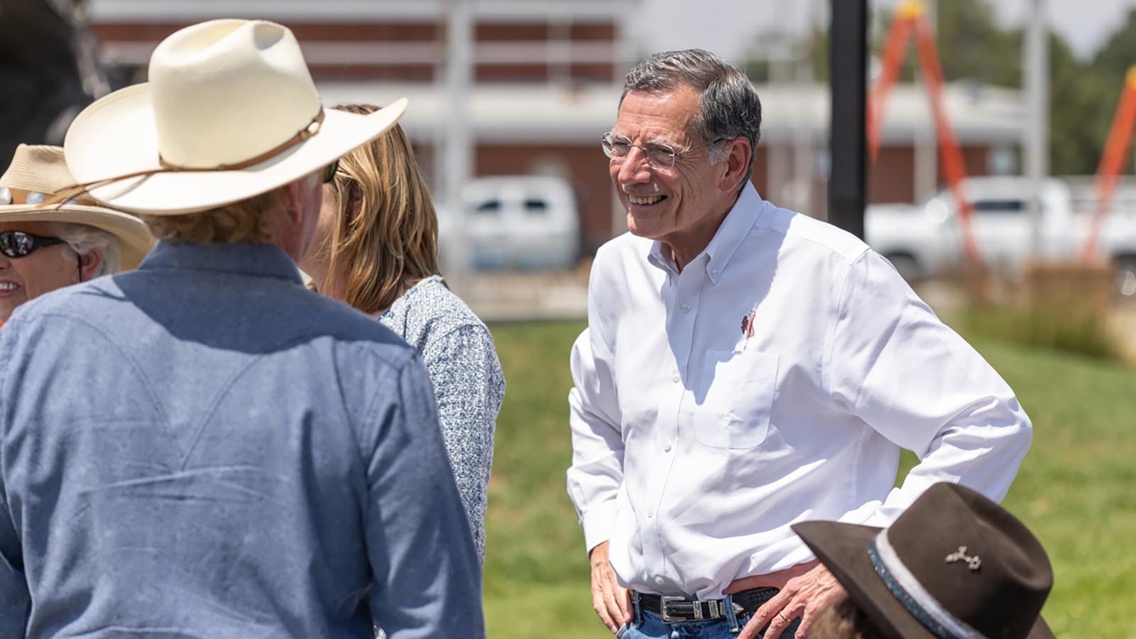 U.S. Sen. John Barrasso, R-Wyoming, at the Cheyenne Frontier Days American Indian Village Project Unveiling Ceremony at Frontier Park on July 19, 2024.