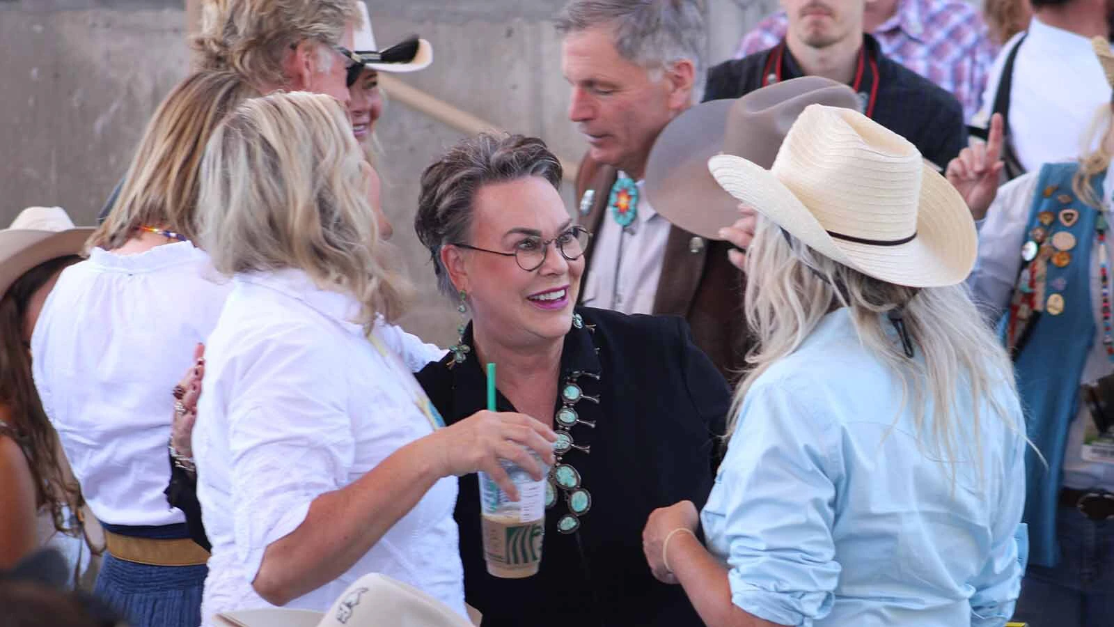 U.S. Rep. Harriet Hageman, center, U.S. Sen. Cynthia Lummis, left, and Gov. Mark Gordon, back, were among the dignitaries at Friday's grand opening.