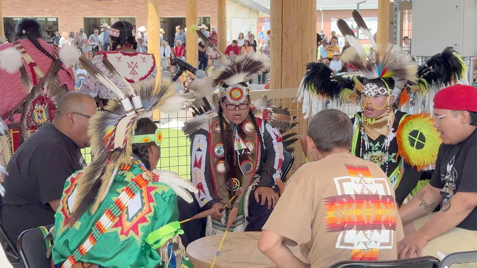 Drummers and dancers were a big part of Friday's grand opening of the Morning Star American Indian Village at Cheyenne Frontier Days.