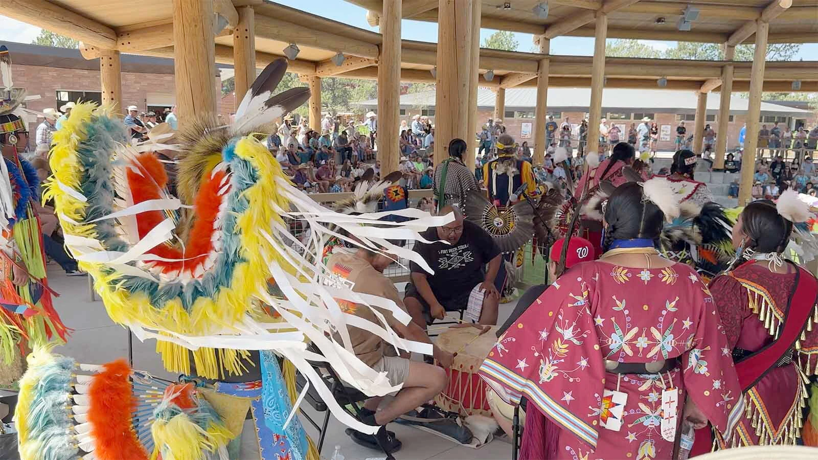 Drummers and dancers were a big part of Friday's grand opening of the Morning Star American Indian Village at Cheyenne Frontier Days.