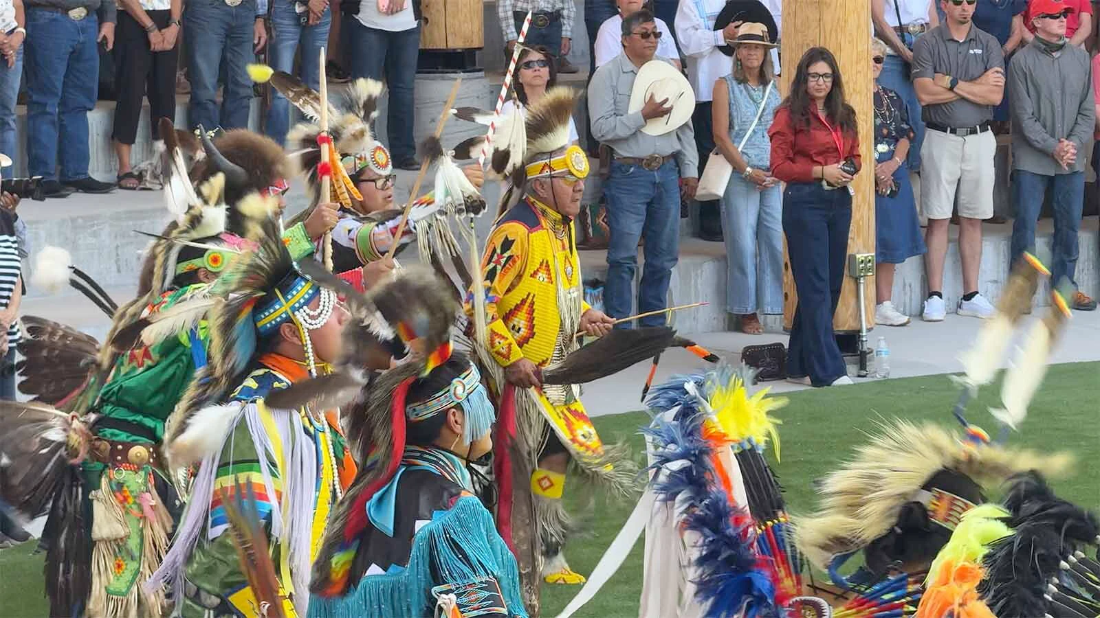 Drummers and dancers were a big part of Friday's grand opening of the Morning Star American Indian Village at Cheyenne Frontier Days.