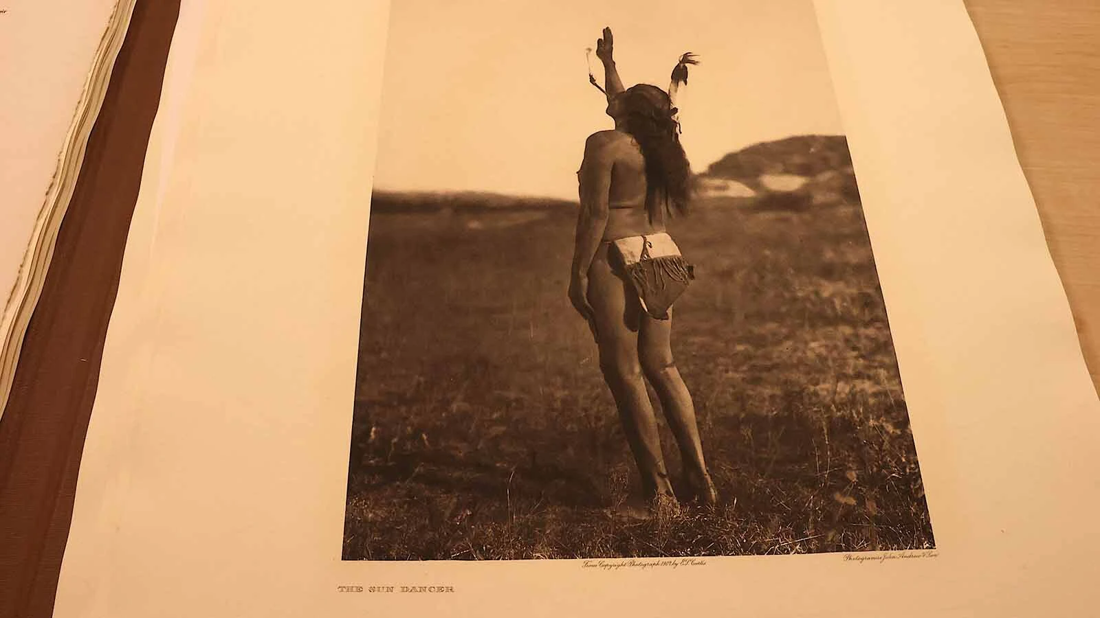 A warrior performs the sun dance.