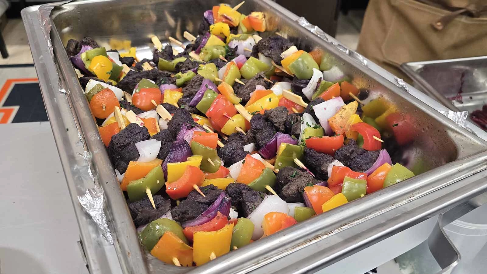 Bison skewers are paired with a delicious huckleberry sauce for an all-Indigenous food menu served during the 2026 Innovation & Entrepreneurship Conference.