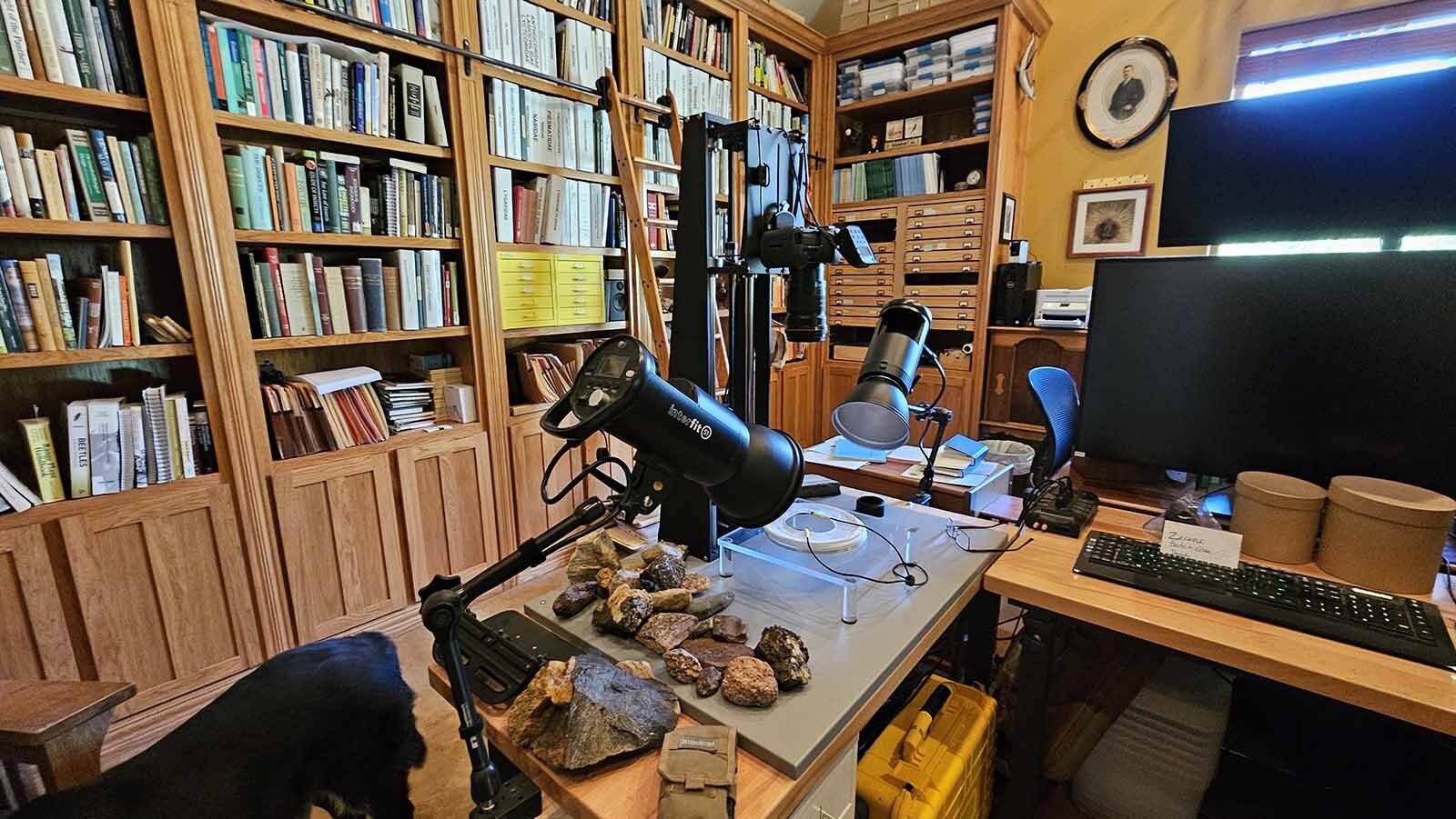 Aaron Clark has a fancy camera setup to take photos of the bugs he finds in Wyoming. Any that are new finds for Wyoming, get sent to museums. Some of his bugs are even in the Smithsonia's entomology collection.