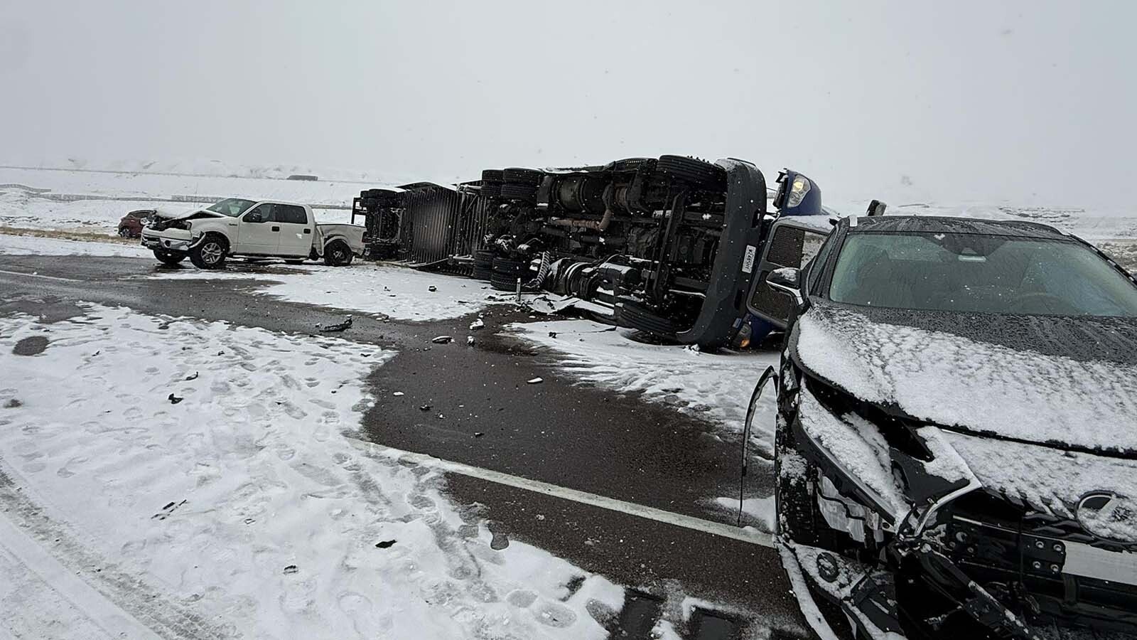 It may be a little later than normal, but snowy weather caused havoc on Interstate 80 with a string of accidents that shut down the highway for hours over the weekend, sending some motorists to the hospital and stranding others for hours.