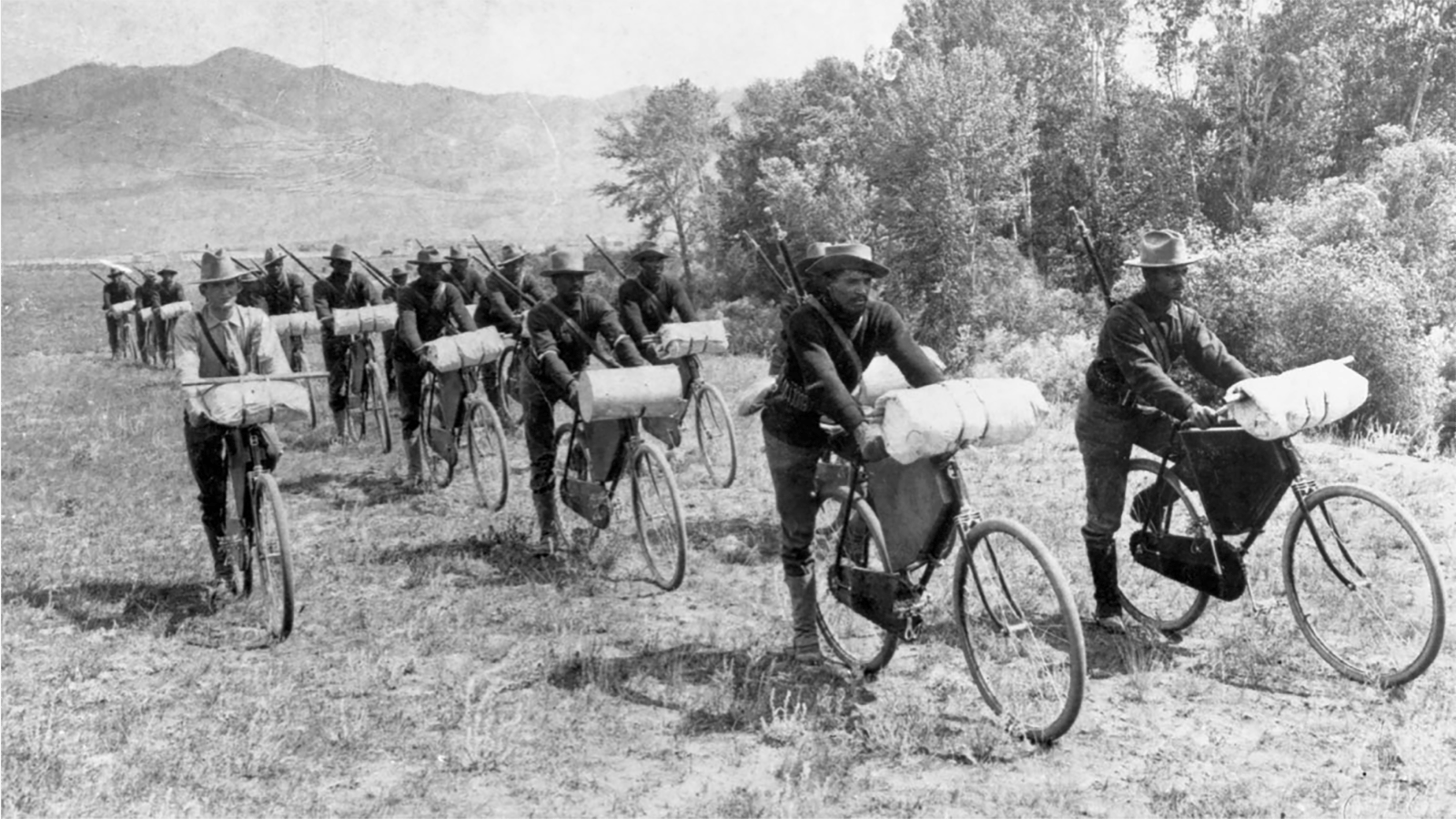 Iron Riders on the original bike ride from Fort Missoula, Montana, to St. Louis, Missouri.