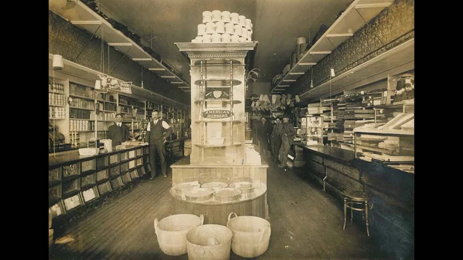 The Isdell Mercantile in its heyday, when it looked like Pony might become a booming metropolis.