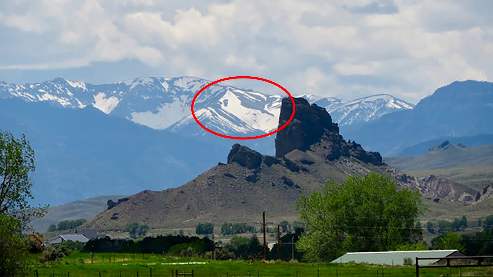 The spring snowmelt every year in the Absaroka Range above Cody, Wyoming, reveals a truly Wyoming-appropriate phenomenon — the Ishawooa Snow Horse. The topography and rate of snowmelt reveals an amazingly clear sillhouette of a horse's head.