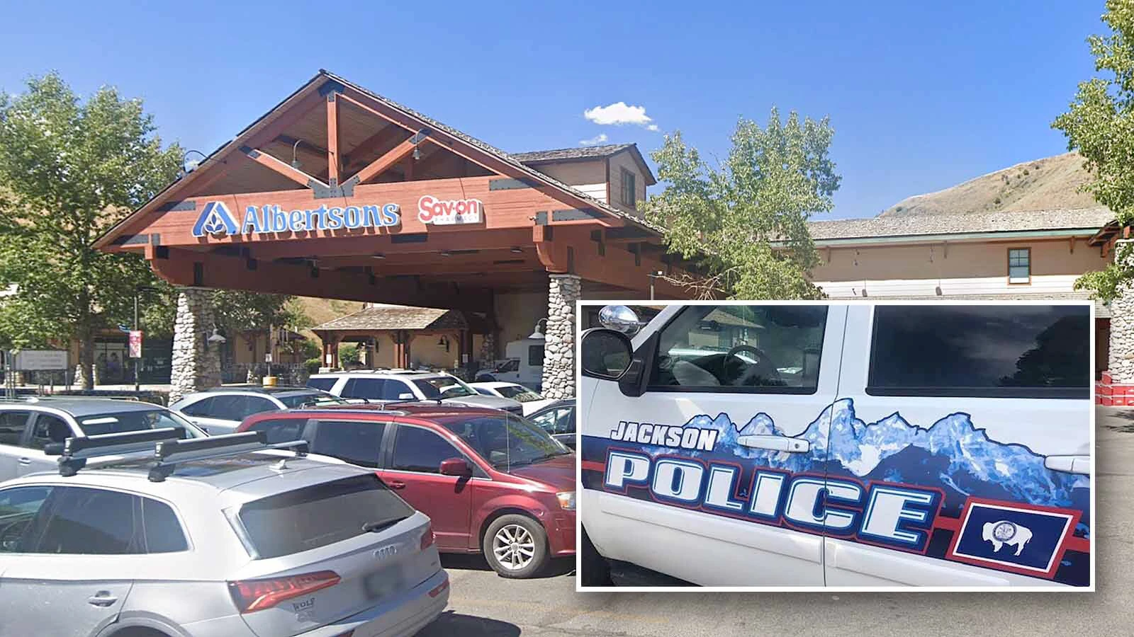 Jackson Albertsons and cop car 4 22 26