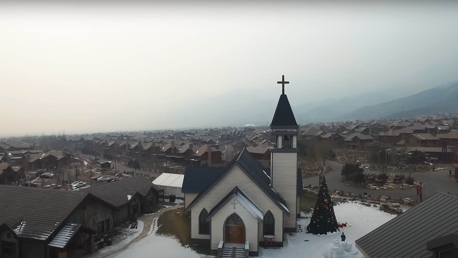 Christian church in downtown Jackson Hole, China.