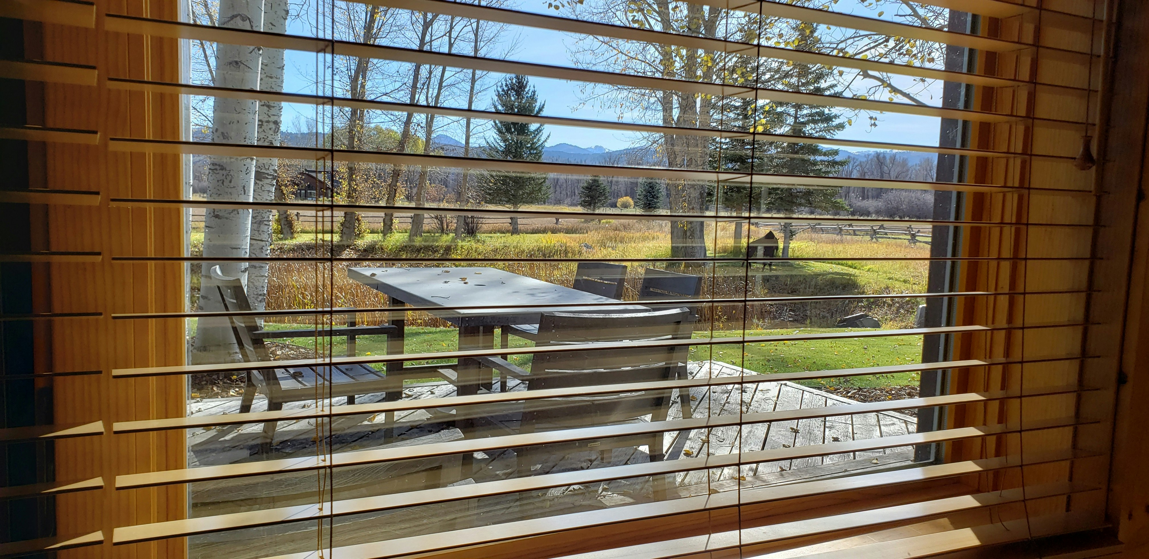 All of the windows at Western Star Ranch cabins offer great views.