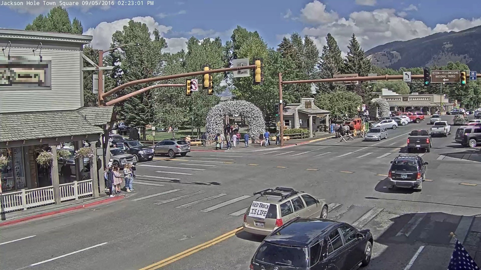 A short-lived phenomenon in 2016 was for people to point out red trucks on the Jackson Hole webcam showing the town's main intersection.