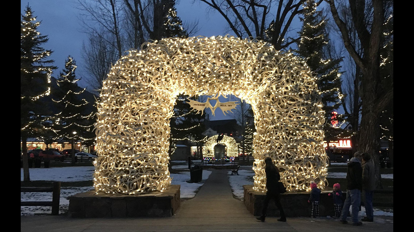 Jackson arch lit up 1 15 23