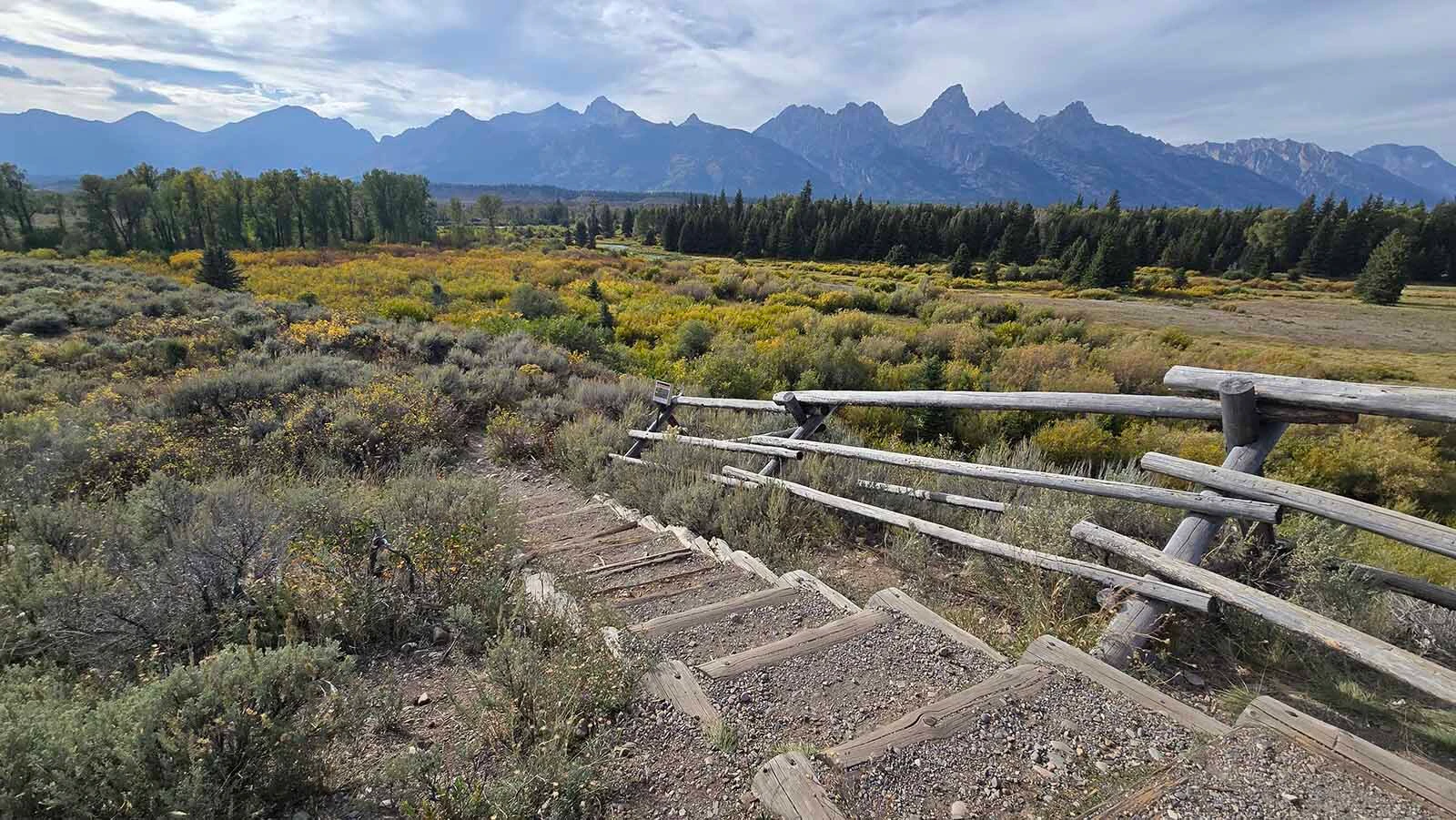A walking trail leads down into Blacktaiil Ponds Overlook, for those who want to try fishing or hiking.