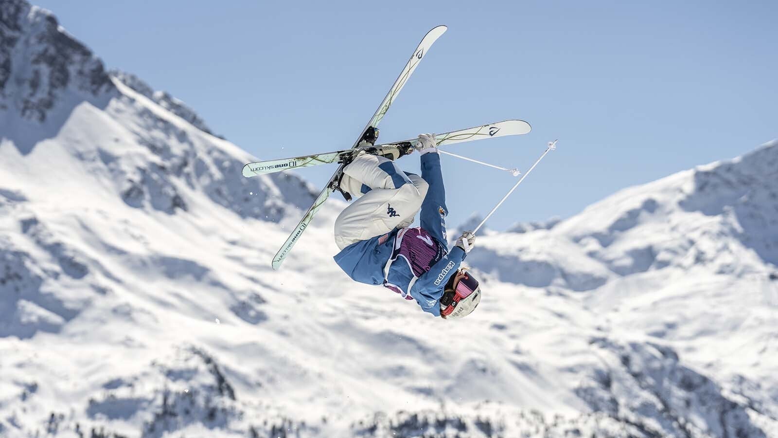 Jaelin Kauf, Wyoming’s world champion freestyle ski star, overcame early setbacks and a 7th-place Olympic finish in 2018 to claim silver in 2022. Now dominating the World Cup circuit and a 2025 world title, she eyes gold in 2026 Milano Cortina. Here she's in action at the 2025 FIS Snowboard, Freestyle and Freeski World Championships on March 19 in Engadin, Switzerland.