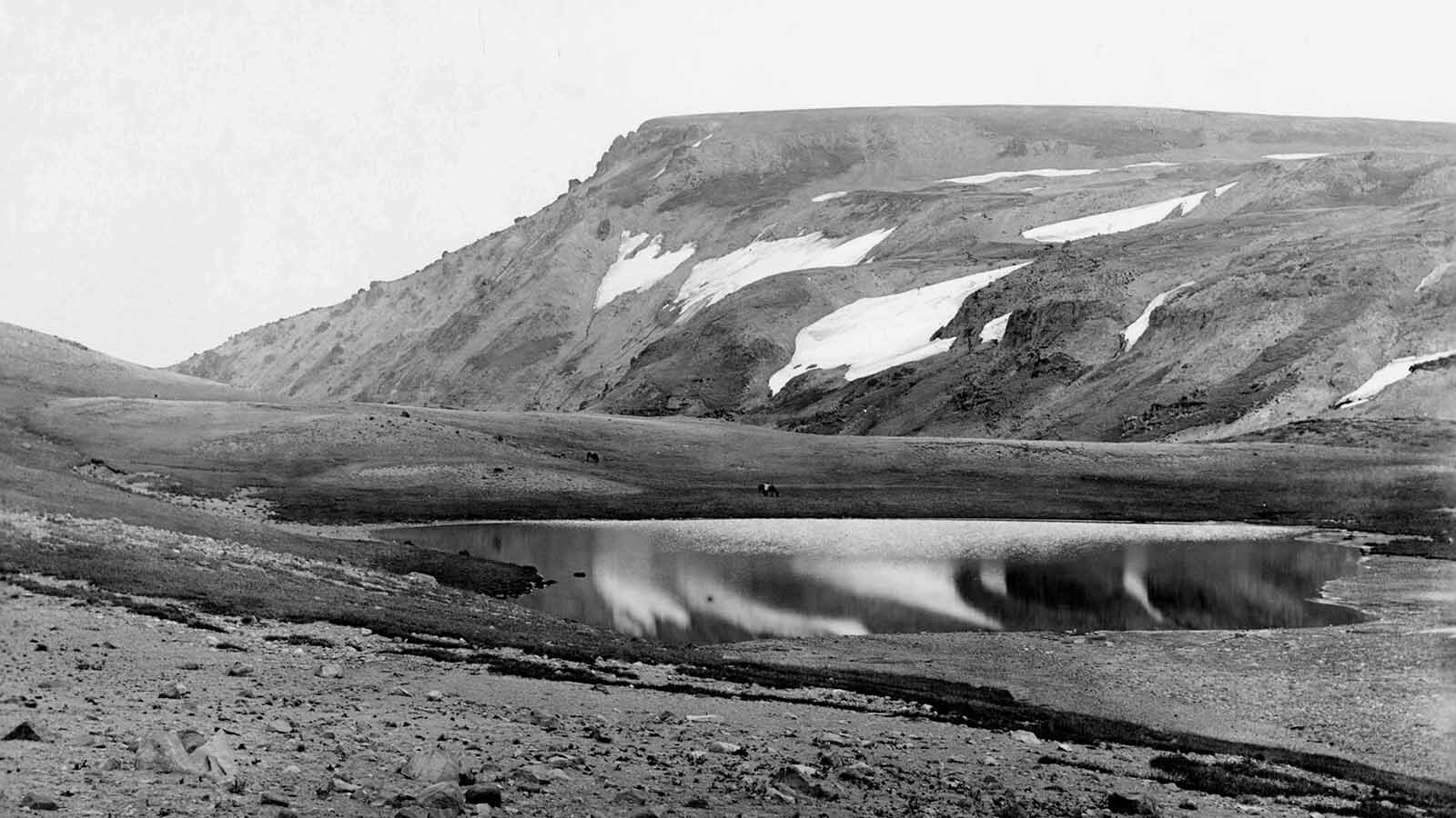 Lake on the Continental Divide of Wyoming’s Buffalo Plateau taken Sept. 4, 1893.