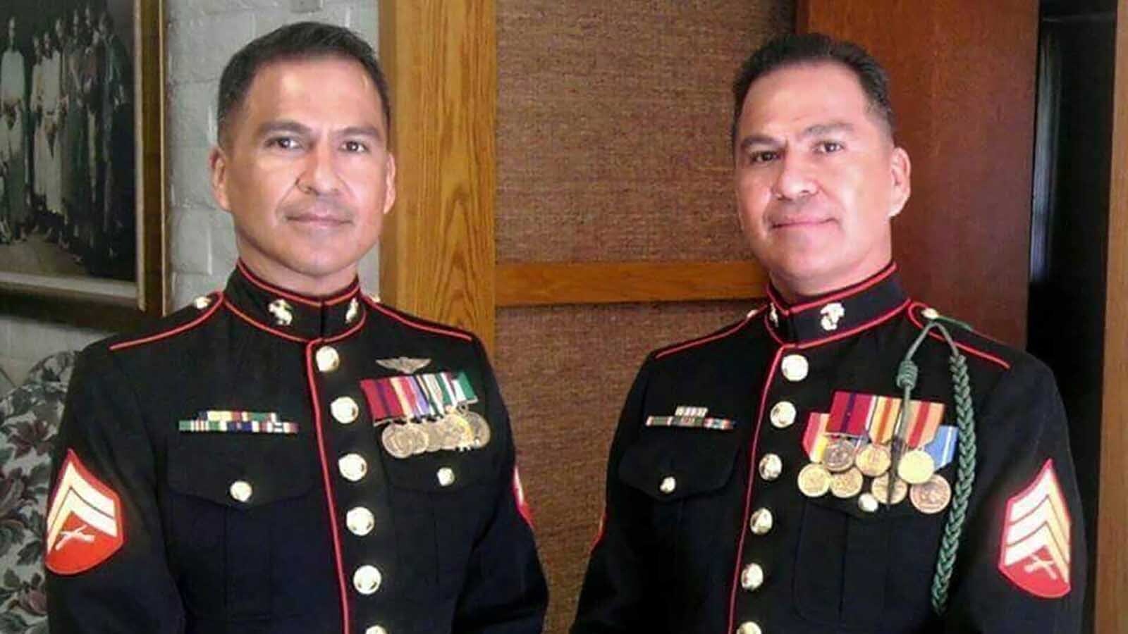 James "Dingo" Dominguez, right, and his twin brother Jerry "MAP" Dominguez.