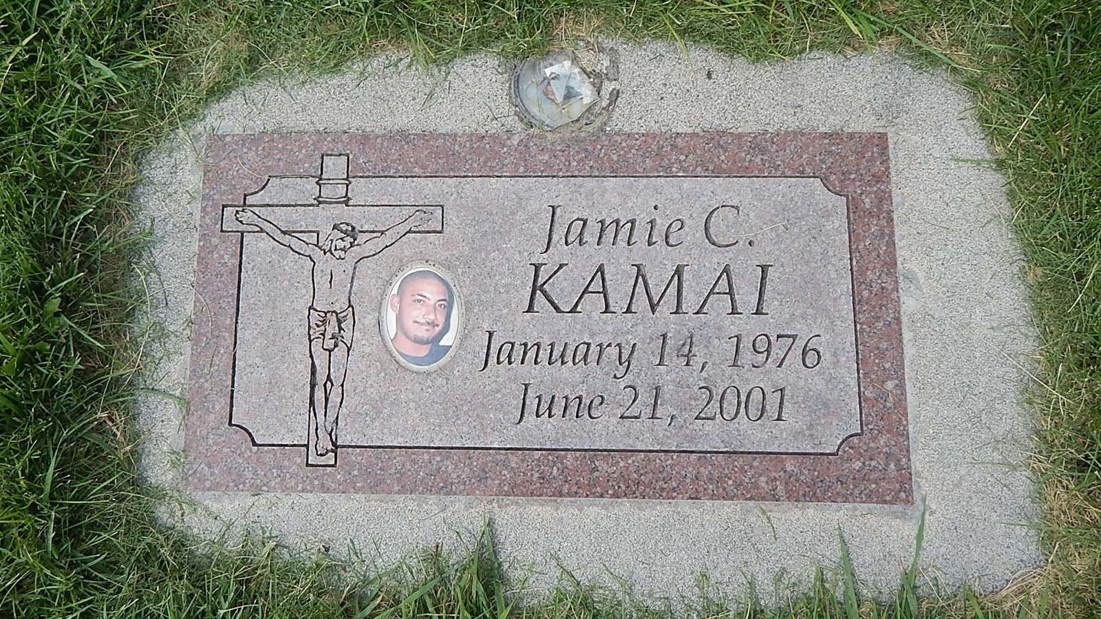 Jamie Kamie was murdered on June 21, 2001, and is buried in the Mount Olivet Cemetery in Cheyenne after being shot and killed at age 25 in Cheyenne.