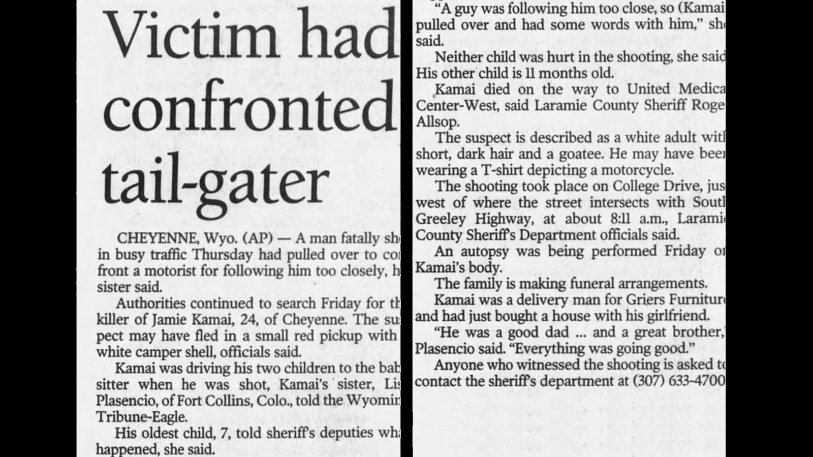 Jamie Kamai The Billings Gazette 2001 3 9 25