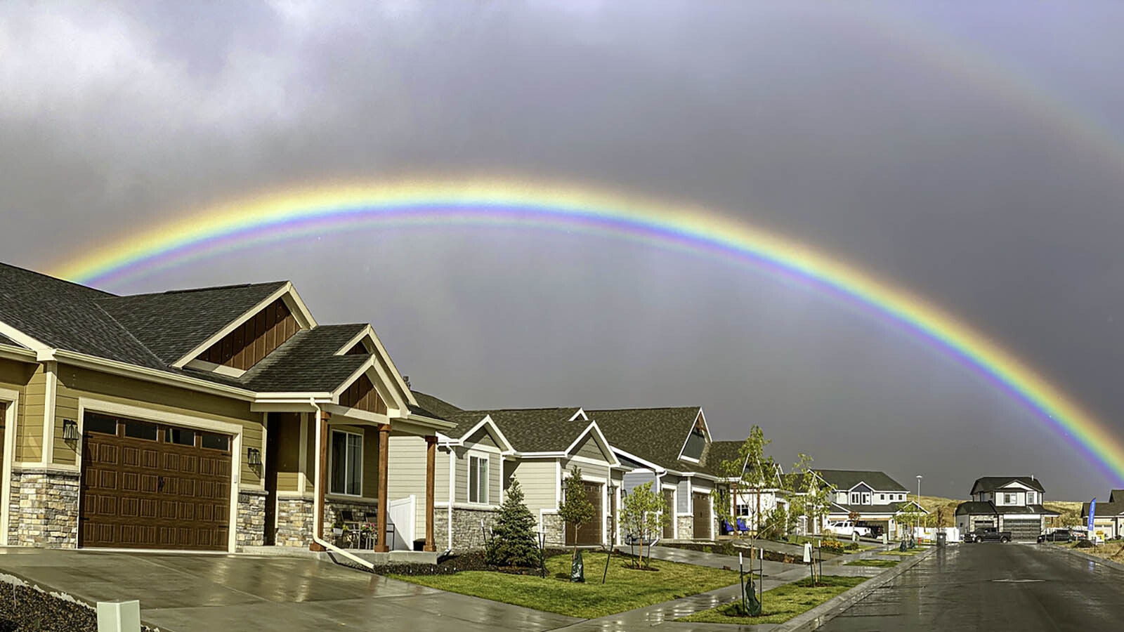 An afternoon of thunderstorms cleared to reveal a supernumerary rainbow "as bright as I have ever seen," Jan Curtis said.