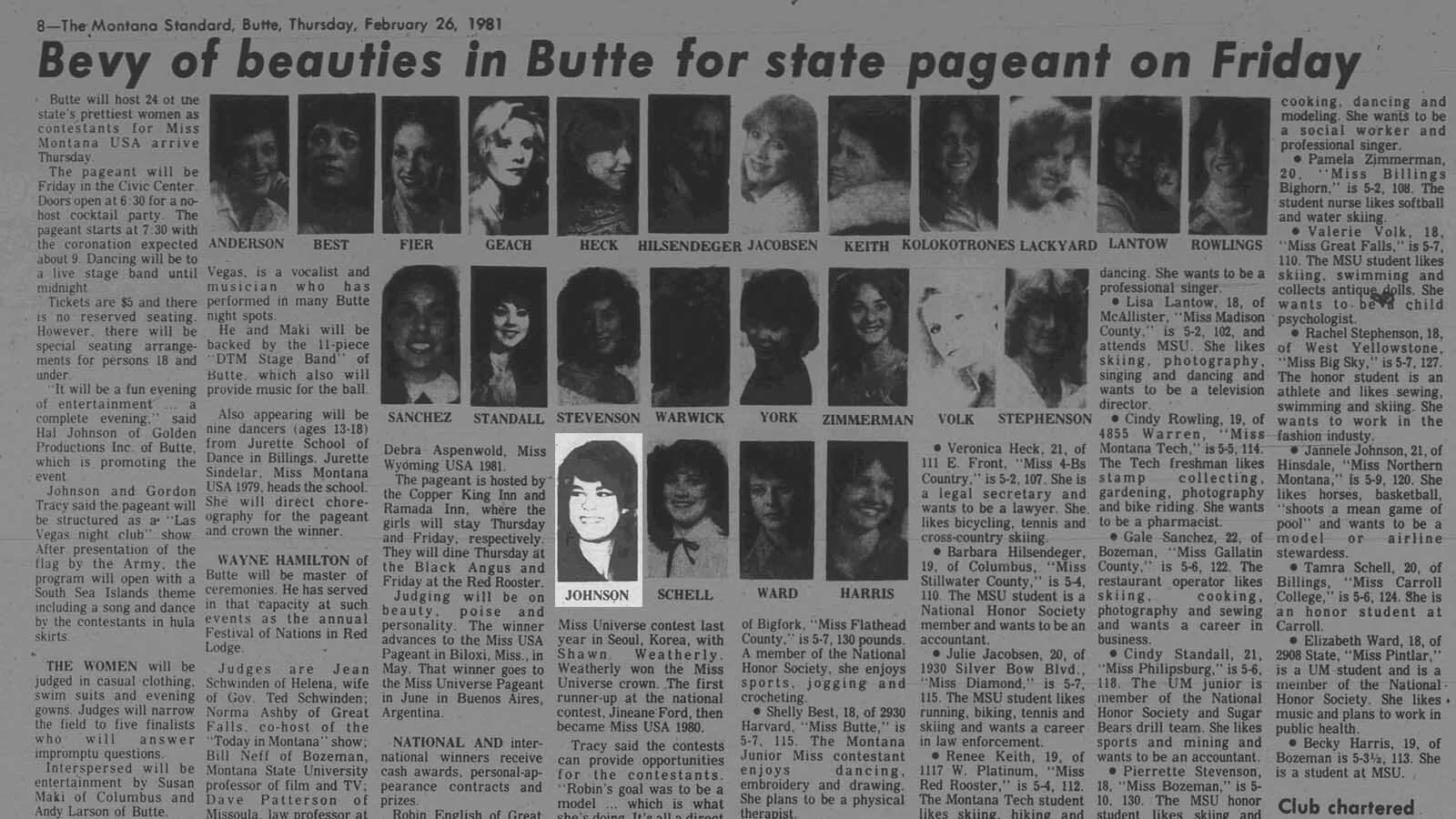 Janelle johnson Beauty Contest 10 10 26