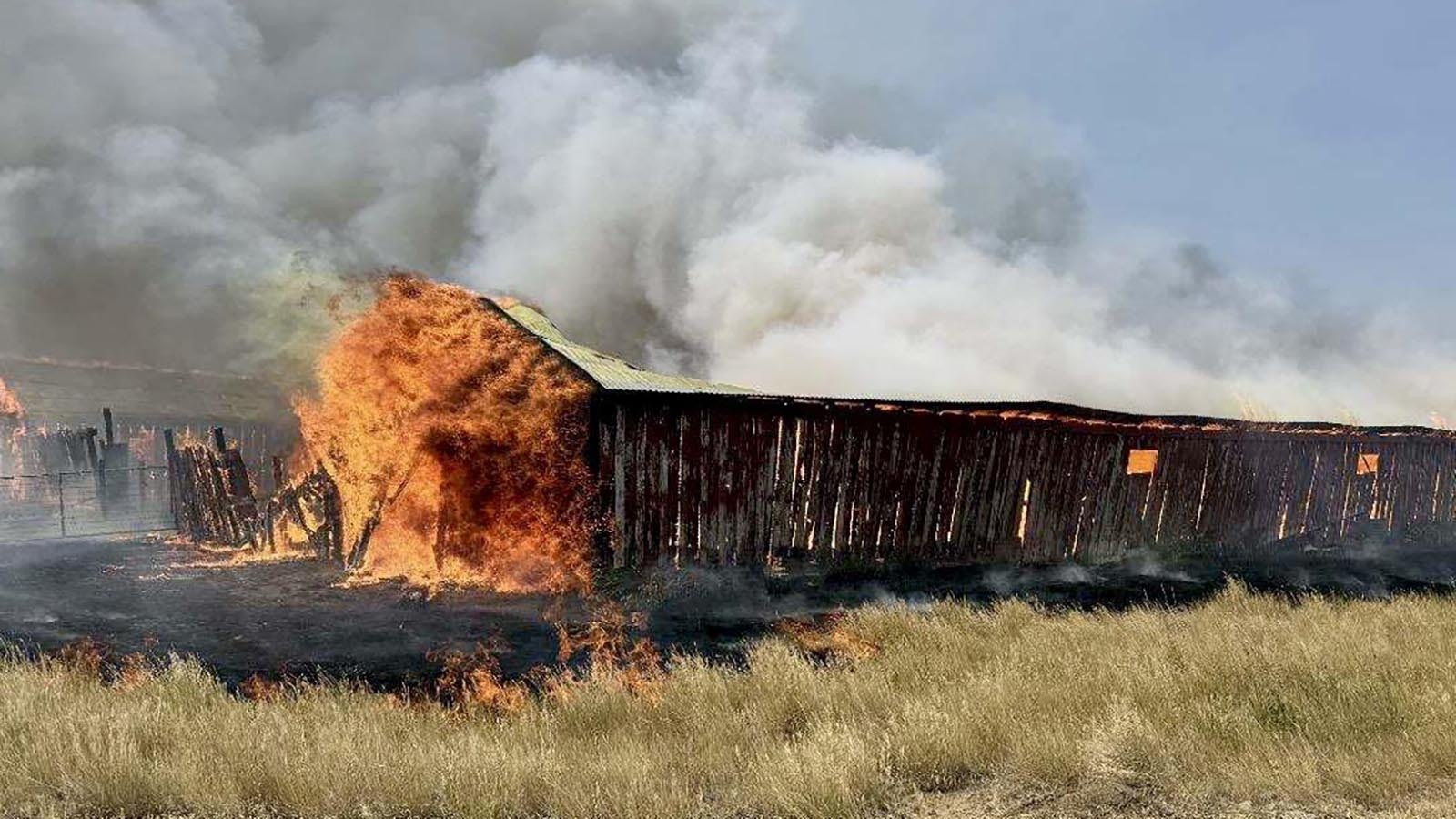 A 40-acre fire blew up Monday, July 28, 2025. It burned a barn before being contained by firefighters.