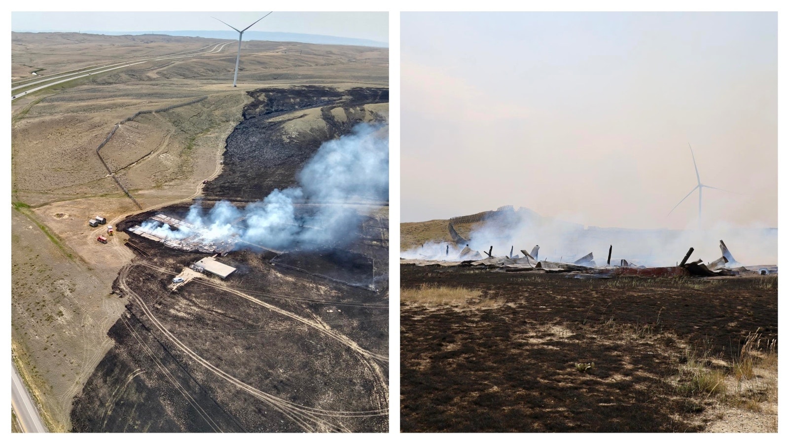 A 40-acre fire blew up Monday, July 28, 2025. It burned a barn before being contained by firefighters.