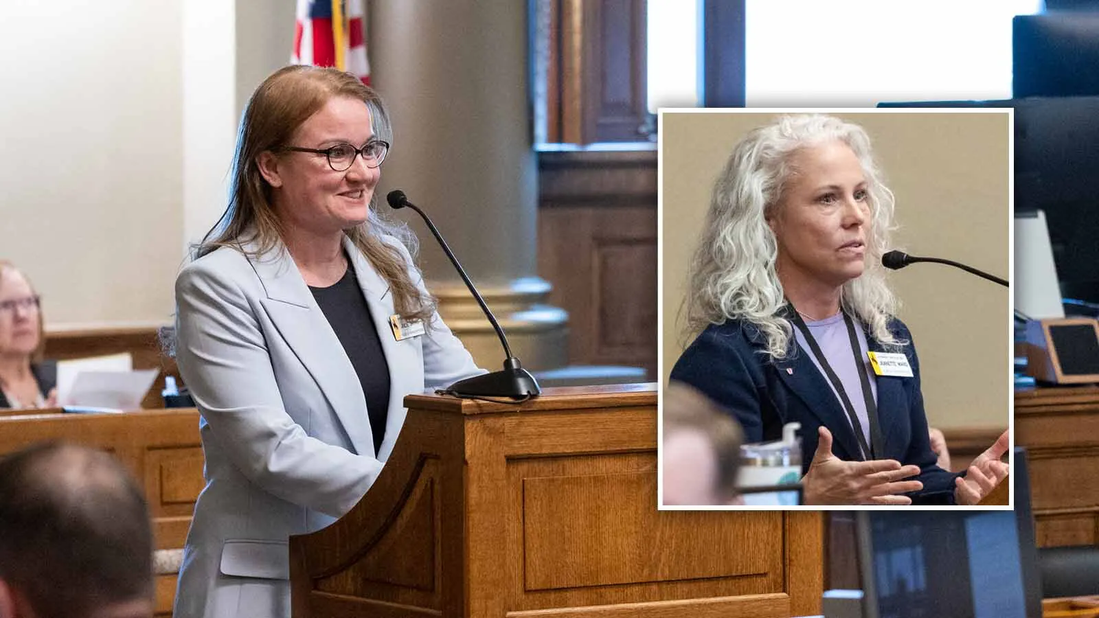 State Rep. Julie Jarvis, left, and Jeanette Ward