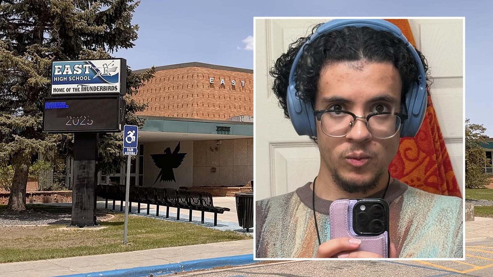 Despite the school district saying a Cheyenne man arrested Thursday at the national high school speech competition wasn’t there with the East High team, witnesses and evidence show he was. A parent and student say he hung out with the team and coaches.