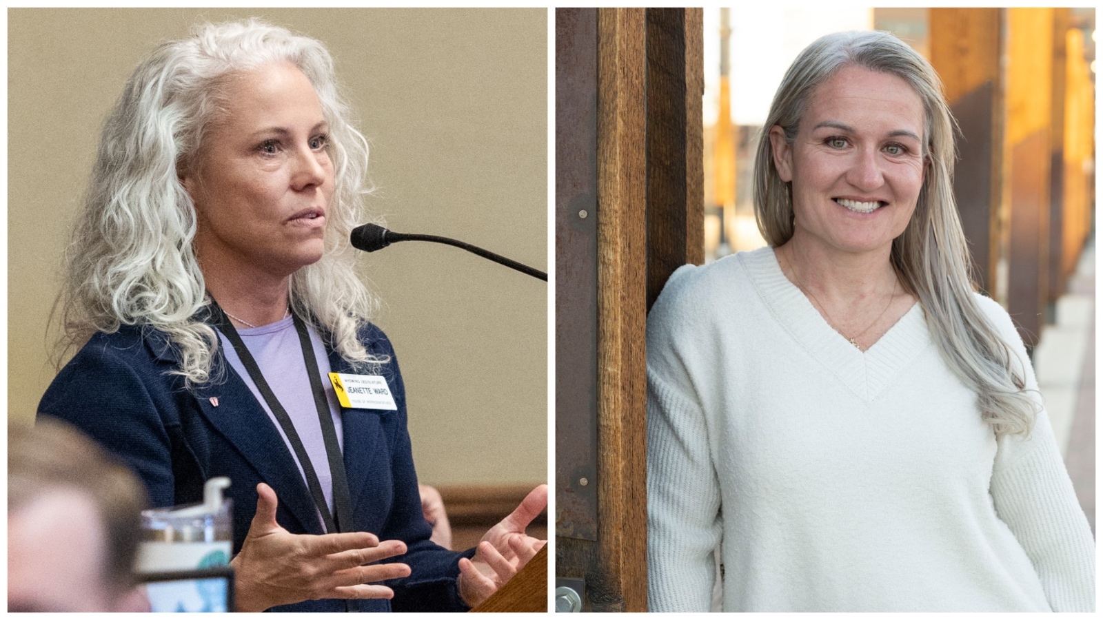 State Rep. Jeanette Ward, R-Casper, left, and Julie Jarvis.