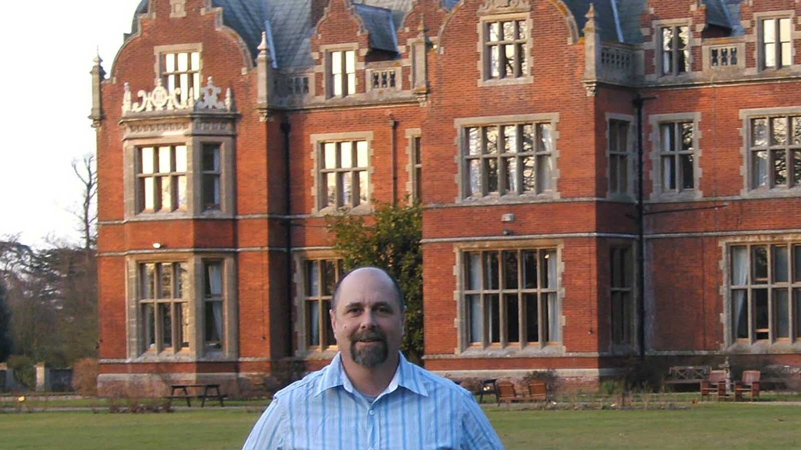 Jeff Ginter at Arthur Findlay College in Essex, England, for spiritual, religious and psychic sciences, where he learned from the masters.