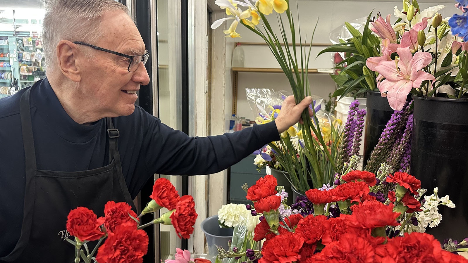 For 50 years, Jerry Kintzler has been designing flower arrangements from his store, Jerry’s Flowers, in downtown Riverton, Wyoming.