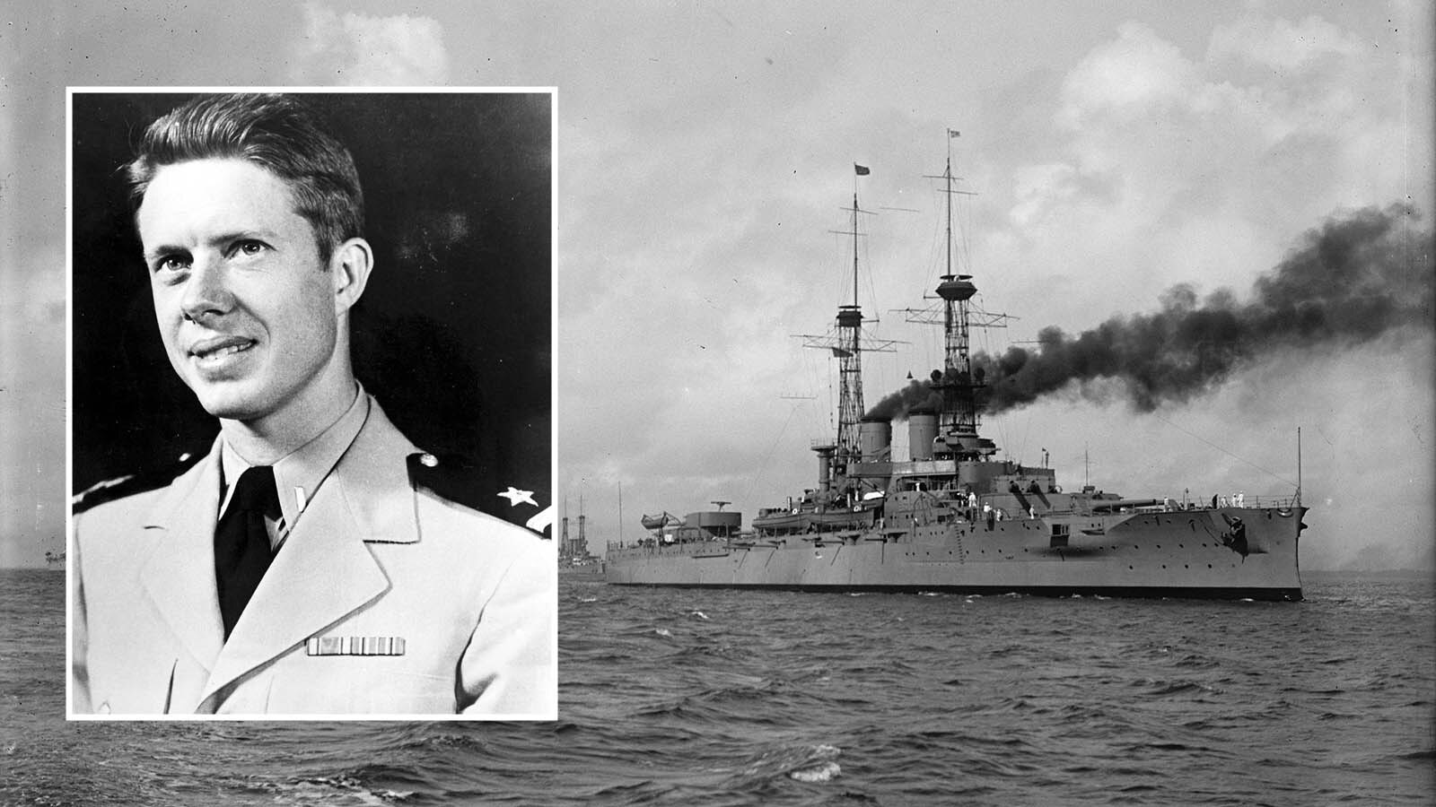 A young Ensign Jimmy Carter was less than enthused about drawing an aging USS Wyoming as his first assignment after graduating from the U.S. Naval Academy in 1946.