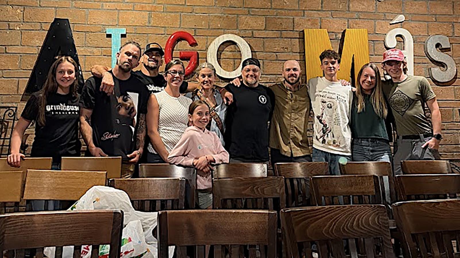 Members of the Sheridan team pose with some members of the Algo Man church team.