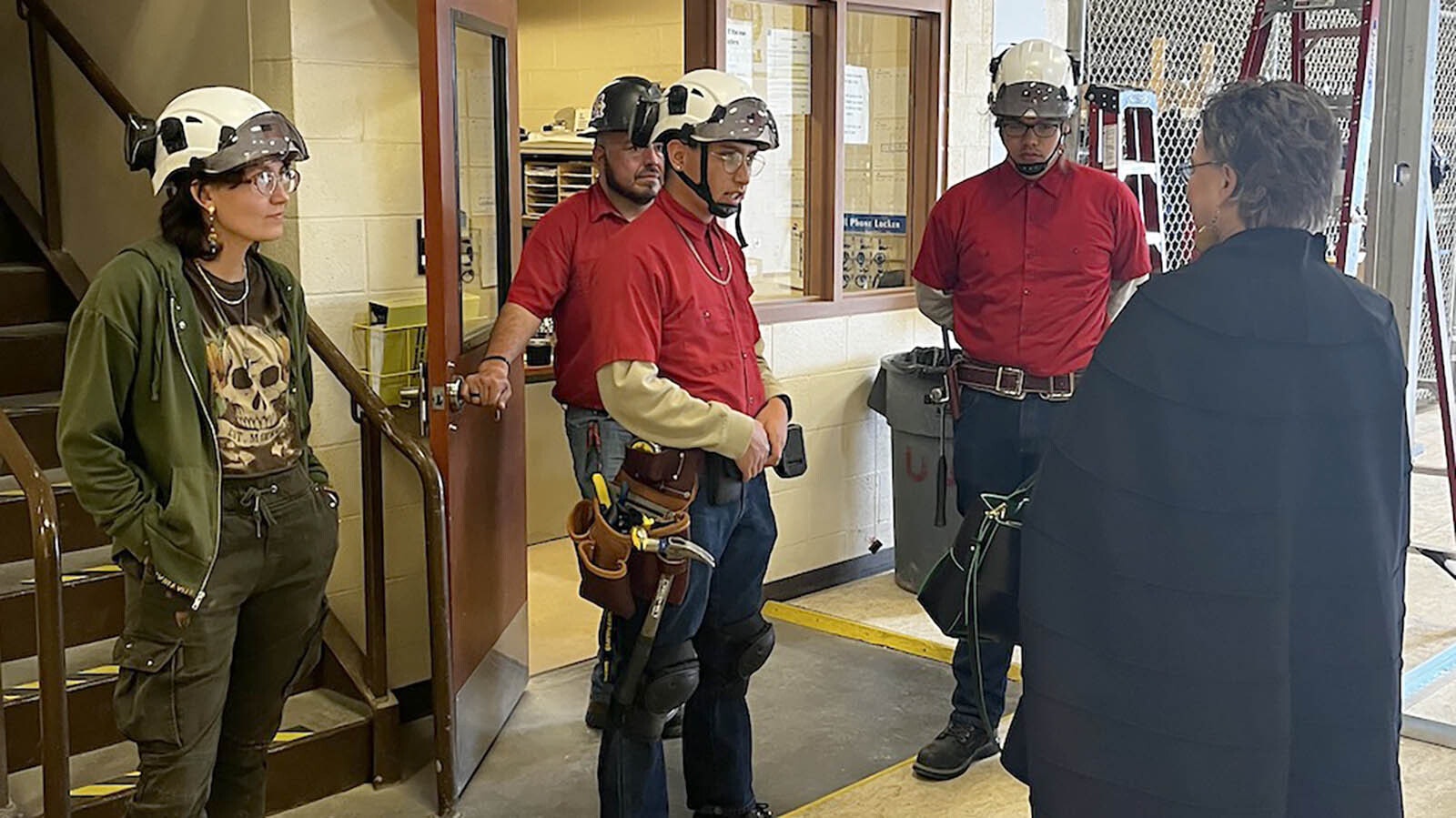 U.S. Rep. Harriet Hageman talks with students at Wind River Job Corps in Riverton, Wyoming.