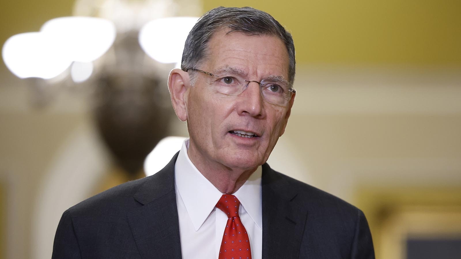 U.S. Sen. John Barrasso, R-Wyoming, arrives Wendesday for the Senate leadership vote. He was elected Senate whip, the No. 2 position in the chamber.