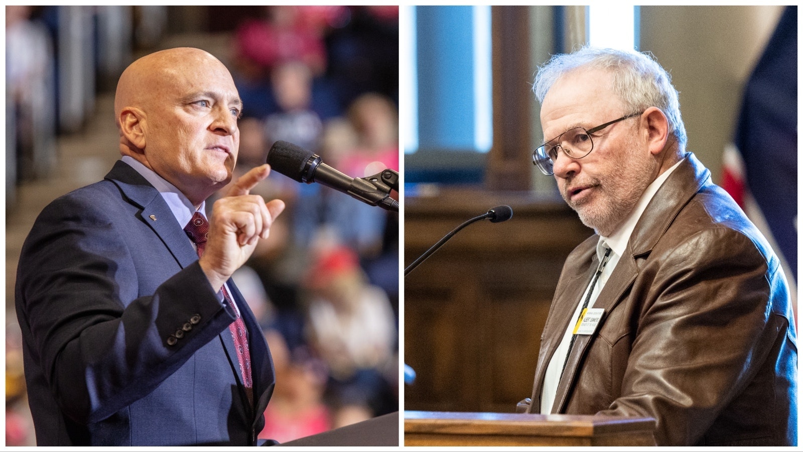 Rep. John Bear, R-Gillette, left, is chairman of the Wyoming Freedom Caucus. House Speaker Albert Sommers, R-Pinedale, right, has called out the caucus as a divisive force in the state Republican Party.
