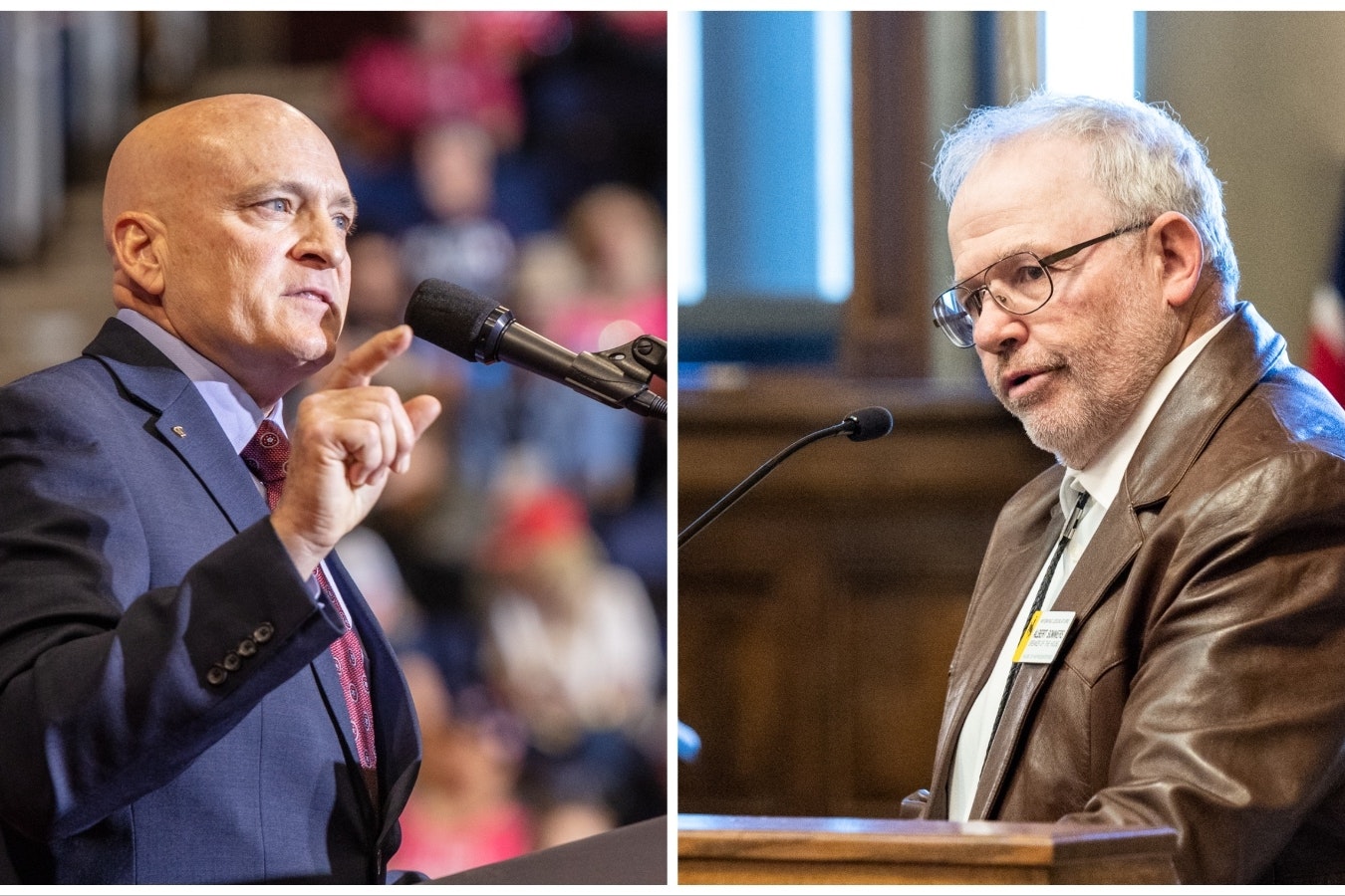 Rep. John Bear, R-Gillette, left, is chairman of the Wyoming Freedom Caucus. House Speaker Albert Sommers, R-Pinedale, right, has called out the caucus as a divisive force in the state Republican Party.