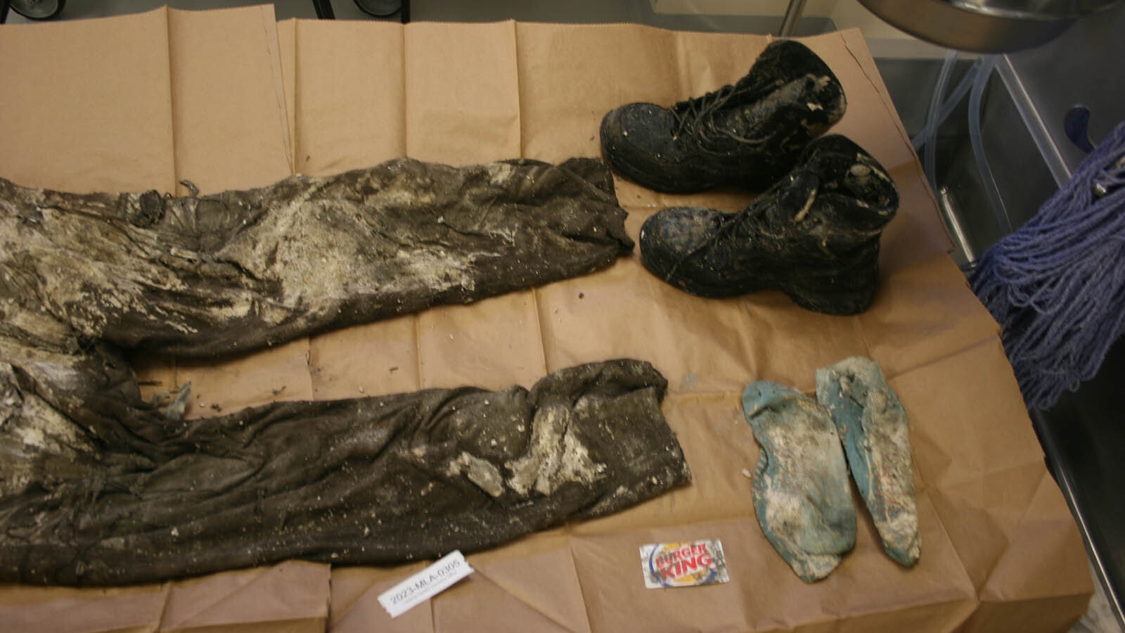 The clothing on the badly decomposed remains of a man found in Cheyenne in November 2023.