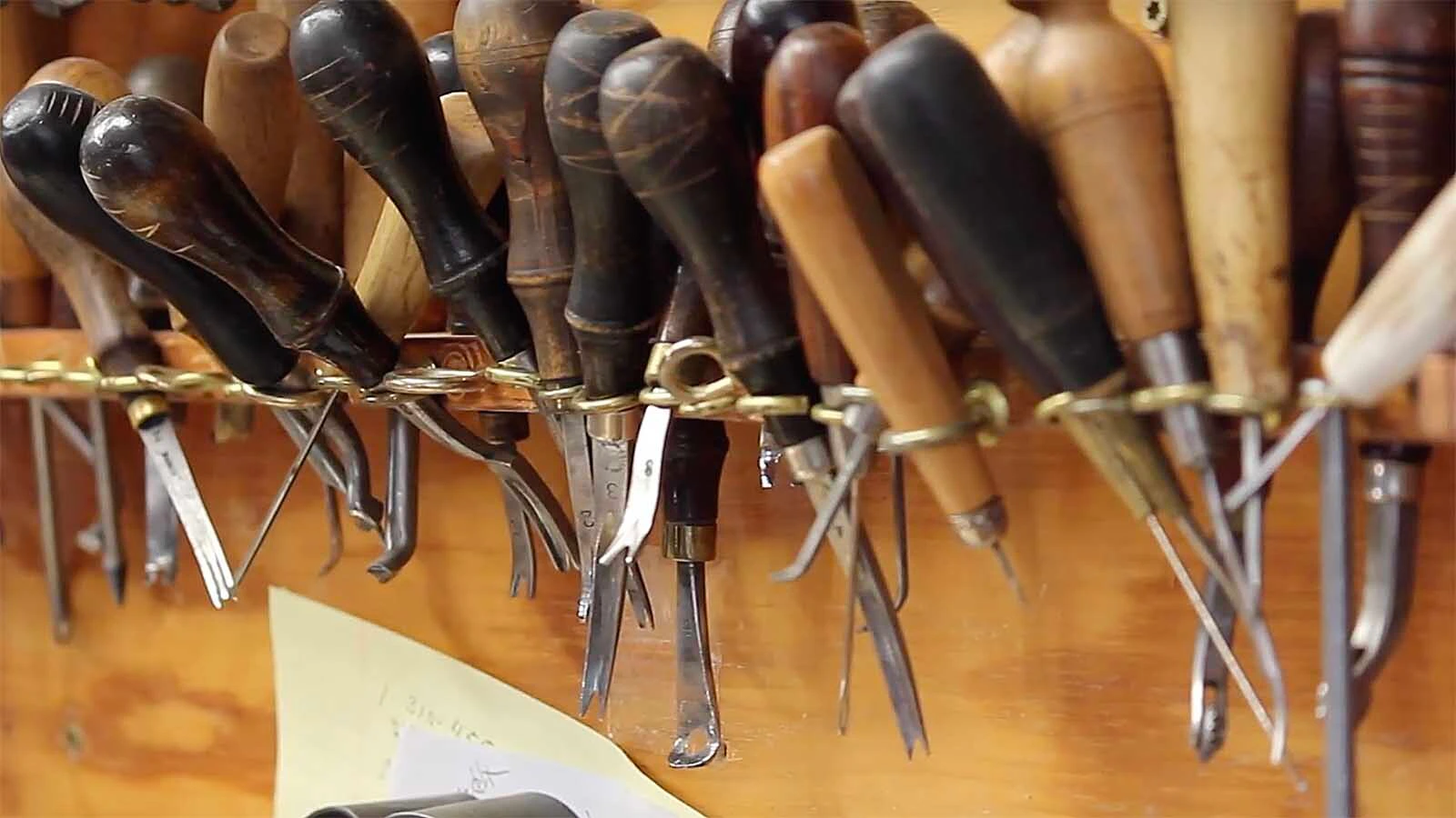 John L. Blair has collected a wall full of tools over 45 years.
