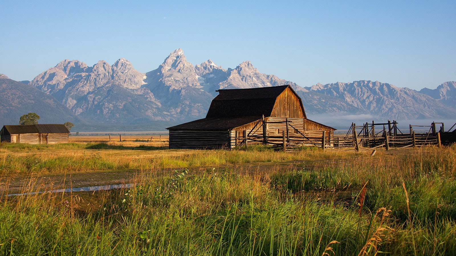 The John Moulton Barn on Mormon Row in Grand Teton National Park is almost as famous as the TA Moulton Barn, and photographed nearly as much.