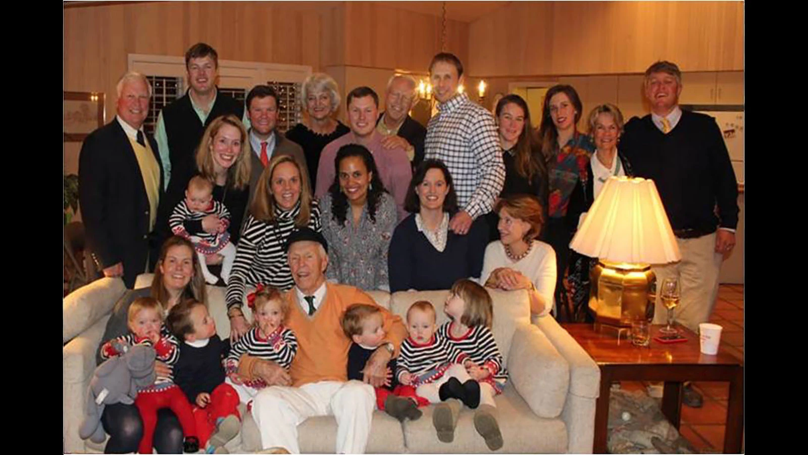 John Wold poses with his extended family.