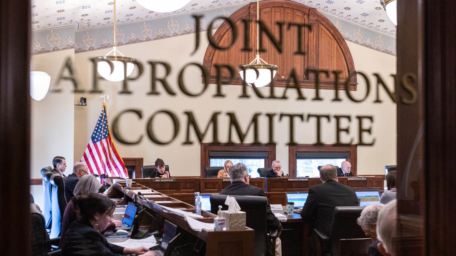 The Joint Appropriations Committee meets Monday, Jan. 20, 2025, at the Wyoming Capitol in Cheyenne.