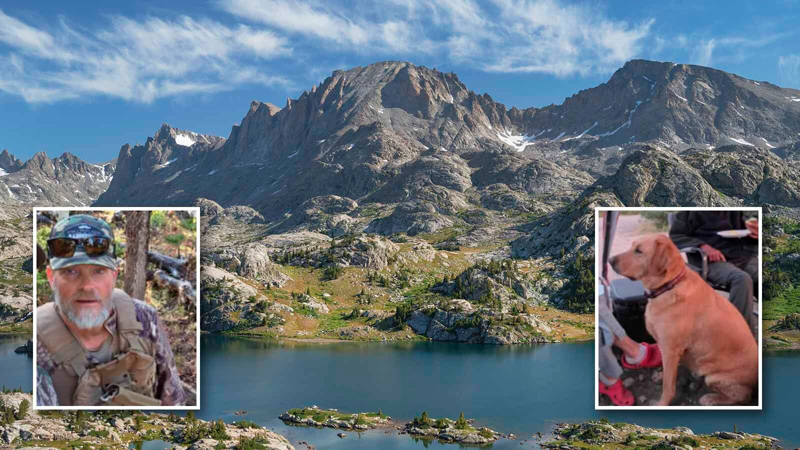 Searchers continue to scour Wyoming’s Wind River Mountains for Jonathan Bailey and his yellow Lab Wrigley, missing since Saturday when they didn’t come back from a hike in the 1,000 Island Lake area.