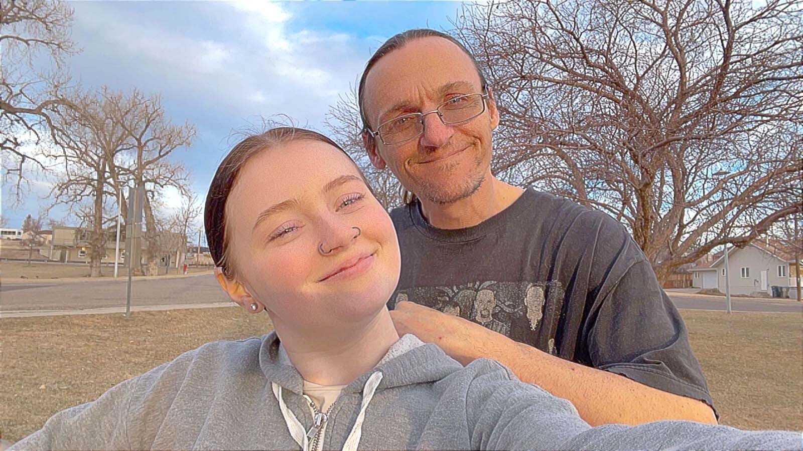 A jury found Joseph Gish of Cheyenne not guilty Friday in the stabbing death of his estranged wife’s boyfriend. The man told Cowboy State Daily on Monday that the boyfriend had consumed a large amount of meth and charged him in the course of a confusing scuffle. He's pictured here with his daughter, Aurora.