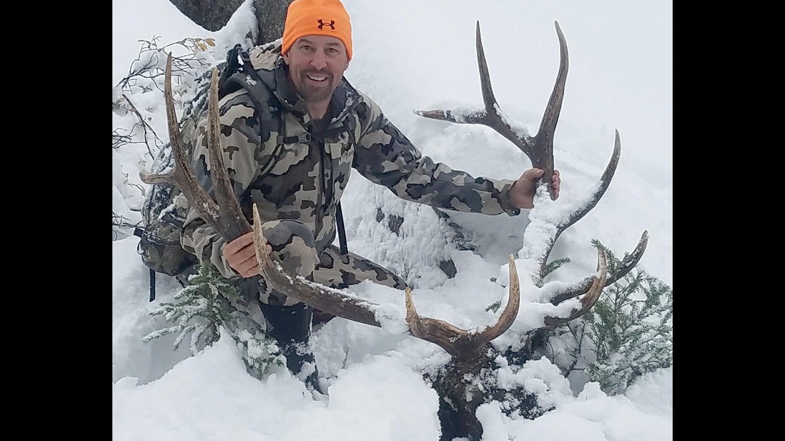 Avid Wyoming Hunter Josh Coursey poses with the bull elk he dropped during the 2022 hunting season. Coursey said he and others might have to scale back their deer and antelope hunting this year, because herds have suffered devastating winterkill.