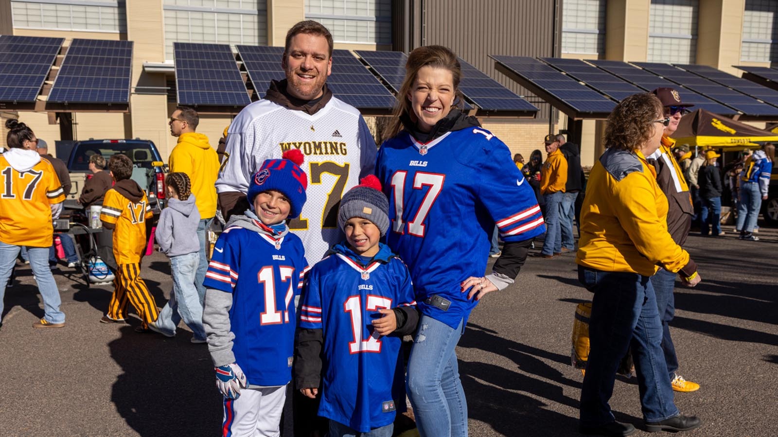 Tyler and Stephanie Spear of Laramie say they not only love Josh Allen for what he's done for University of Wyoming football and the state, but that he's a good role model for their kids.