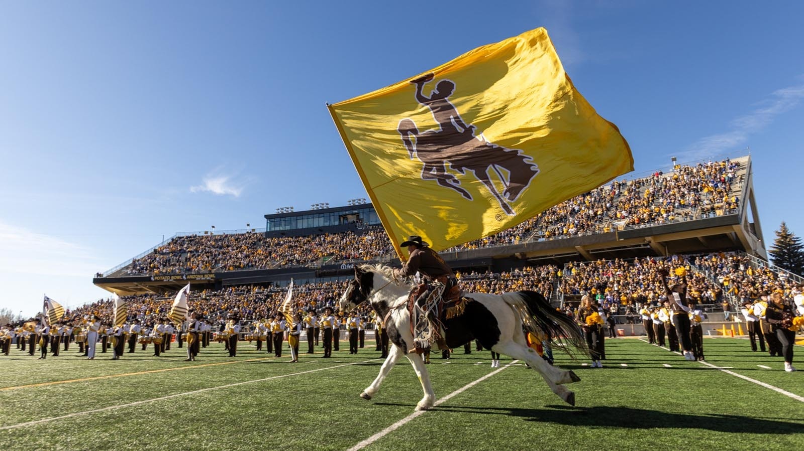 The anticipation of the retirement of Josh Allen's number had devoted University of Wyoming football fans partying with even more excitement before kickoff of Saturday's final game of the season at War Memorial Stadium in Laramie on Nov. 22, 2025.