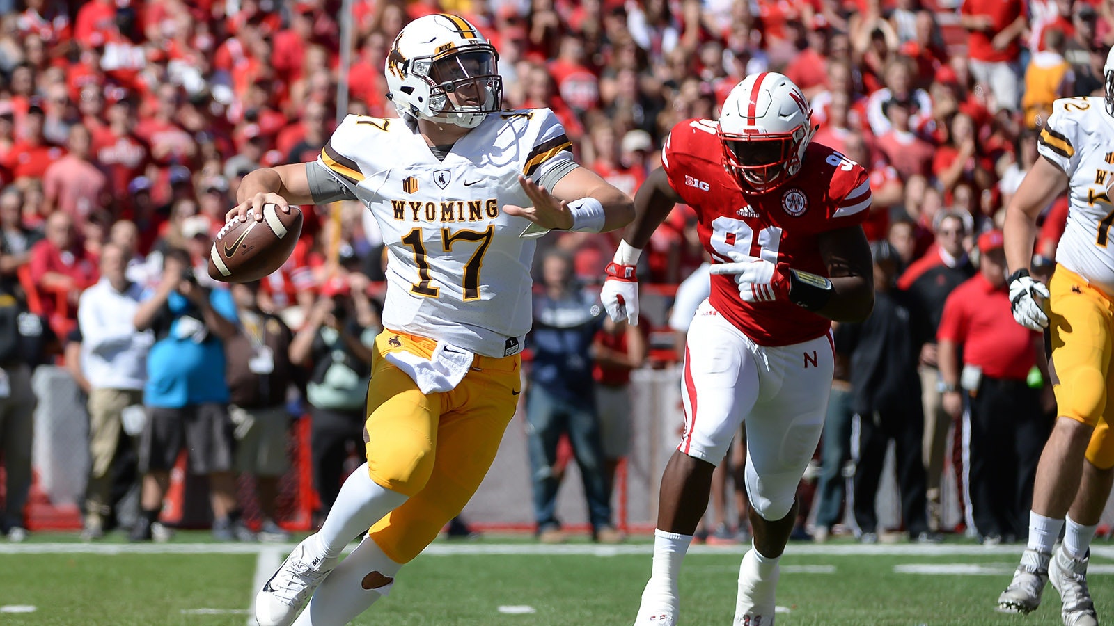 Josh Allen during a game against Nebraska on Sept. 10, 2016.